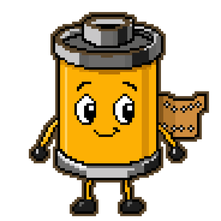 Buddy, the Film Buddy mascot, waving